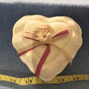 Heart Shaped Ceramic Trinket Box